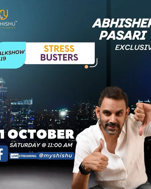 Announcement for my "Stress Busters" talk show. In this live session, I share practical strategies for achieving a balanced life, open to students, parents, and professionals alike.