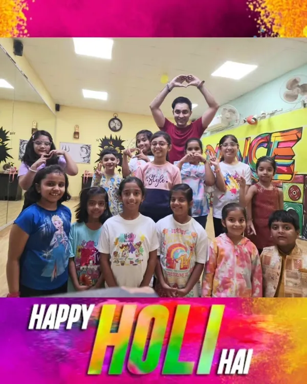 Celebrating the festival of colors with my amazing students. Happy Holi from our entire dance family!
