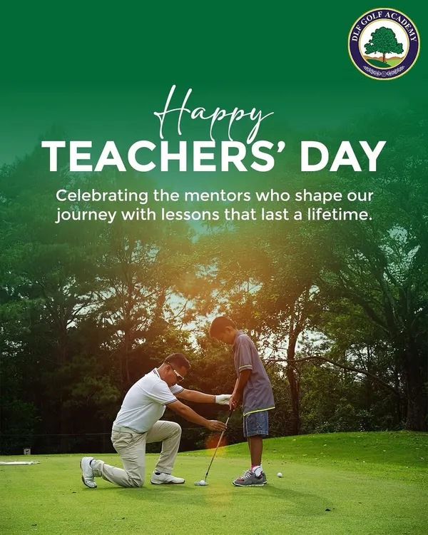Our coaching philosophy is built on mentorship. Here, one of our coaches provides personalized guidance on the putting green, focusing on the fundamentals that build a strong foundation for a young golfer's game.