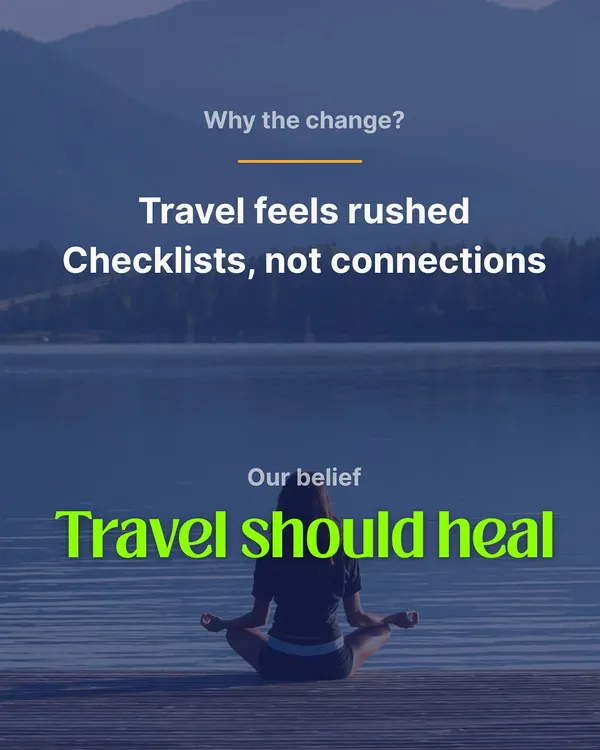Why the change from Dorratrip to Skaya? Because travel started to feel rushed, like a checklist. I believe travel should heal, and that's the promise behind our new name.