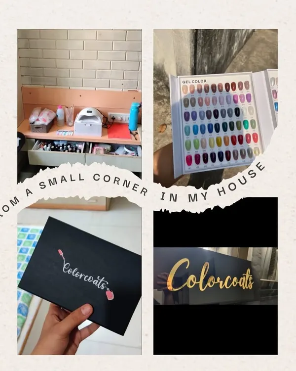 A little throwback to where it all began. I started Colorcoatss from a small corner in my house with just a few supplies and a big dream. These pictures show my very first setup and branding.