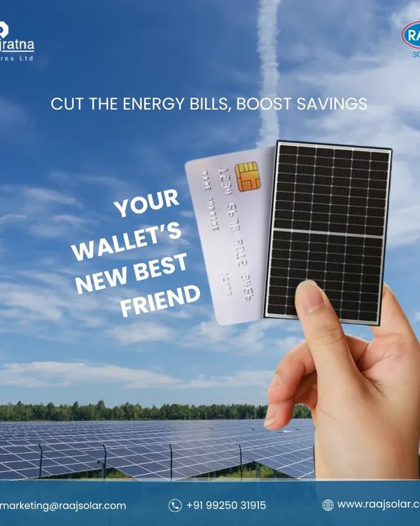 Your wallet's new best friend. By switching to our solar panels, you can cut energy bills and boost your savings, making it a smart and sustainable financial decision.