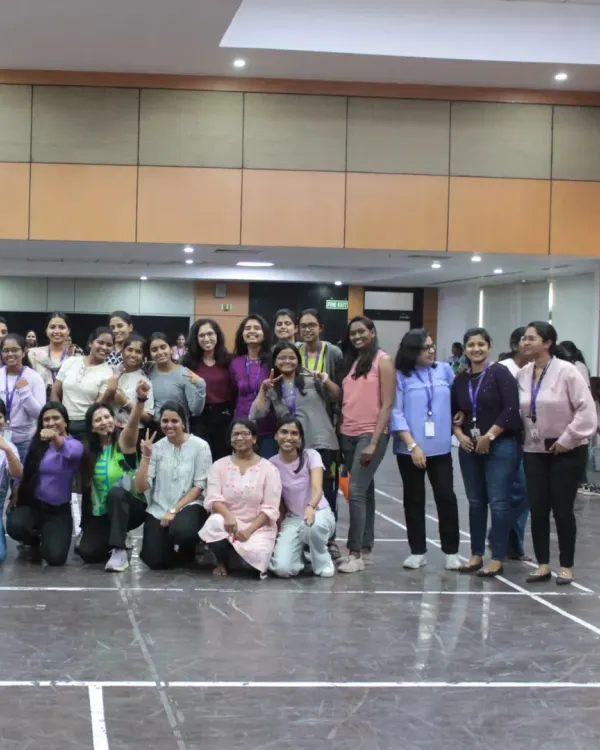 A happy team after a rejuvenating Zumba session. These moments of shared accomplishment and laughter are what corporate wellness is all about, creating a positive and connected work environment.