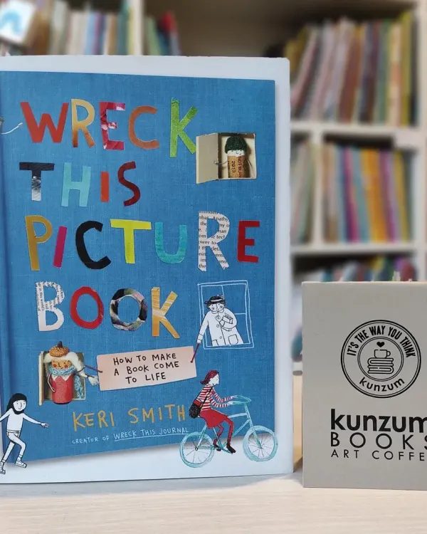An invitation to create, not just read. "Wreck This Picture Book" by Keri Smith is a perfect example of the interactive books we offer that encourage kids to engage with reading on a whole new level.
