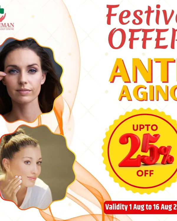 We love celebrating with our clients. This graphic showcases one of our festive anti-aging offers, providing a great opportunity to try our treatments at a special price.