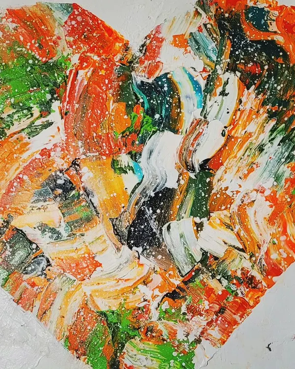 This piece, with the colors of the Indian flag, was a custom commission to celebrate Republic Day. It’s a perfect example of how we can create a meaningful piece together. The vibrant, textured strokes reflect the country's rich cultural diversity.