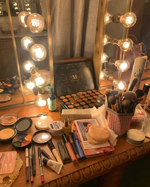 My makeup station, ready for action. I use a wide range of high-quality, professional products to create any look you desire and ensure it lasts all day.