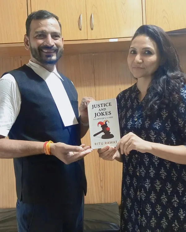 With my sister and fellow advocate, Ritu Rawat, at the launch of her book "Justice and Jokes." It is a proud moment to see a colleague capture the realities of our profession with such honesty and humor.