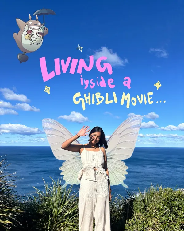 Which is your favorite Ghibli movie? Here I've added Totoro and some fairy wings to make it feel like I'm living inside one of their magical worlds.