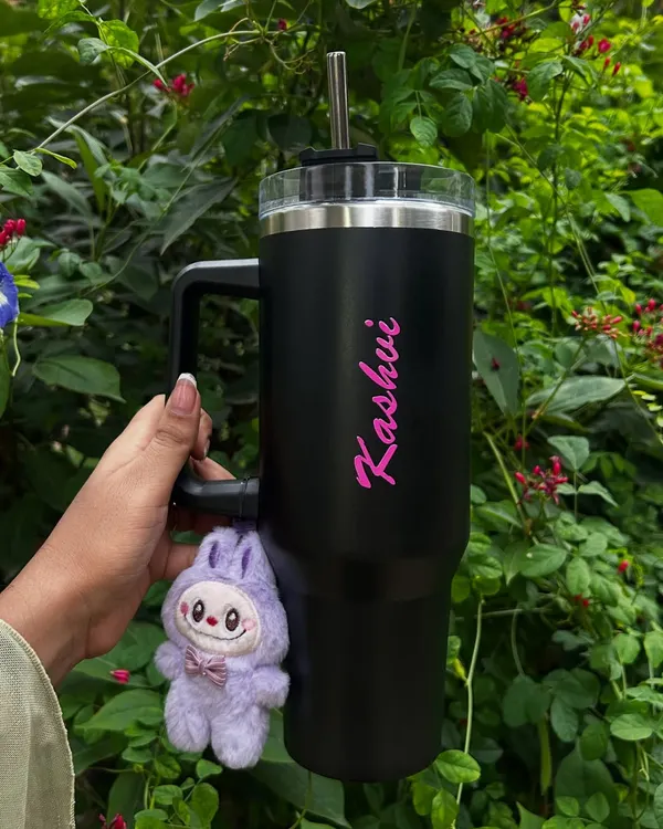 A personalized tumbler with a custom name, a perfect and practical gift for any occasion. I can add any name or message to make it unique.