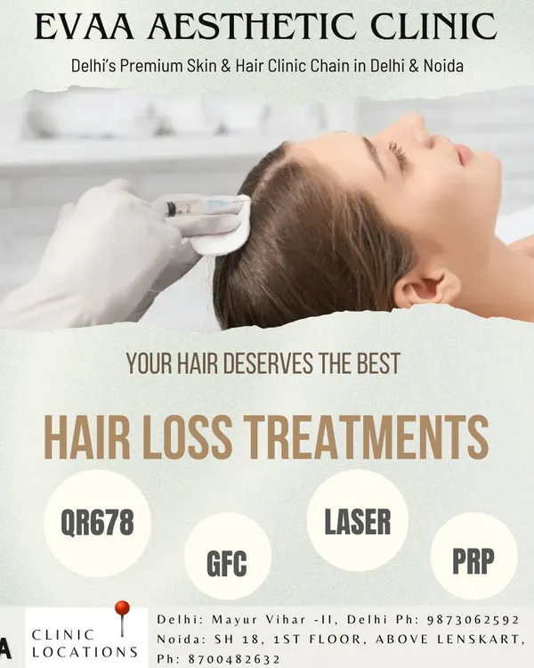 We offer a comprehensive suite of advanced hair loss treatments beyond PRP. Our clinic provides specialized solutions including GFC (Growth Factor Concentrate), QR678, and Low-Level Laser Therapy, tailored to each client's specific condition.