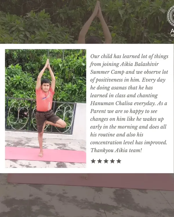 "His concentration level has improved." A wonderful testimonial from a parent of our Aikia Balashivir. We are so happy to see how the camp helps children develop discipline, positivity, and focus.