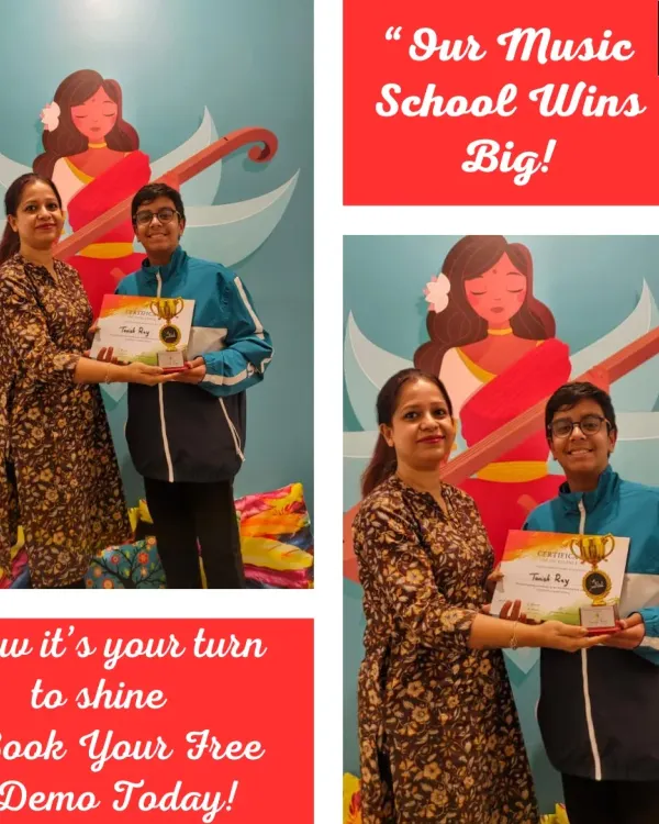 We celebrate every victory, big or small. Here, a student proudly receives an award for his performance, a moment that inspires him and others to shine.
