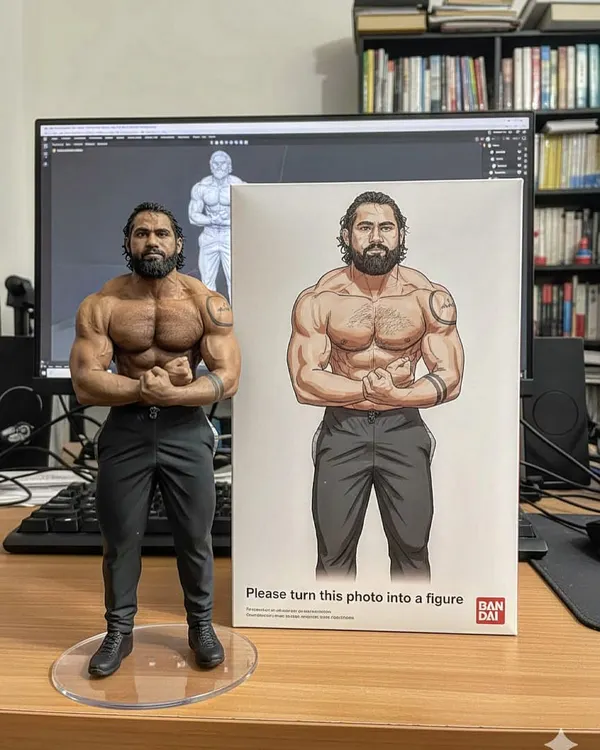 The trend of turning photos into figures. It's humbling to see my physique immortalized in this way.