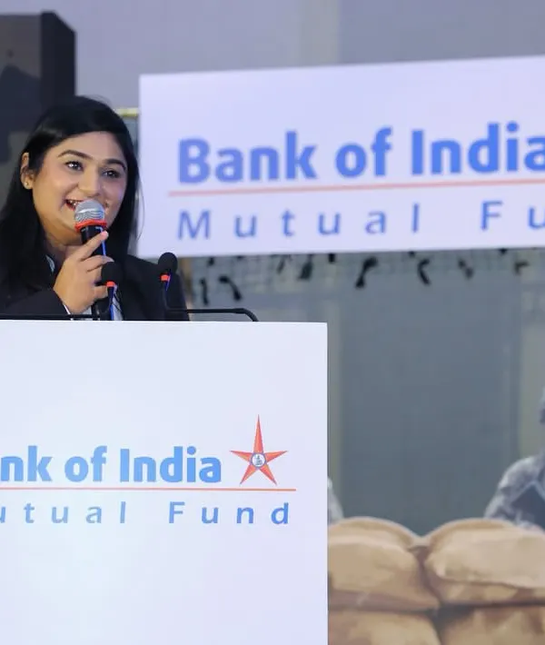 Hosting the product launch for Bank of India Mutual Fund. I am a trusted emcee for major brands in the BFSI sector.