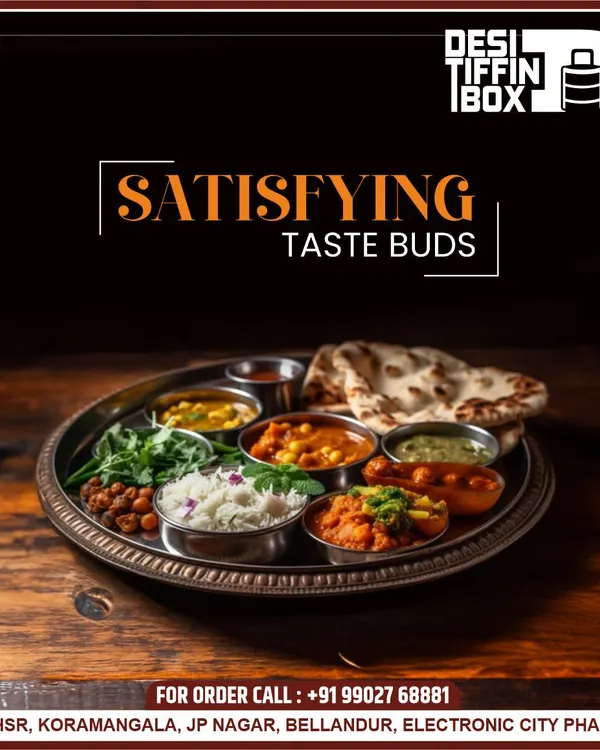 This is what a truly satisfying meal looks like. My classic thali comes with a variety of dishes, including dal, sabji, fluffy rice, and soft roti, all perfectly balanced to give you that complete, home-cooked food experience.