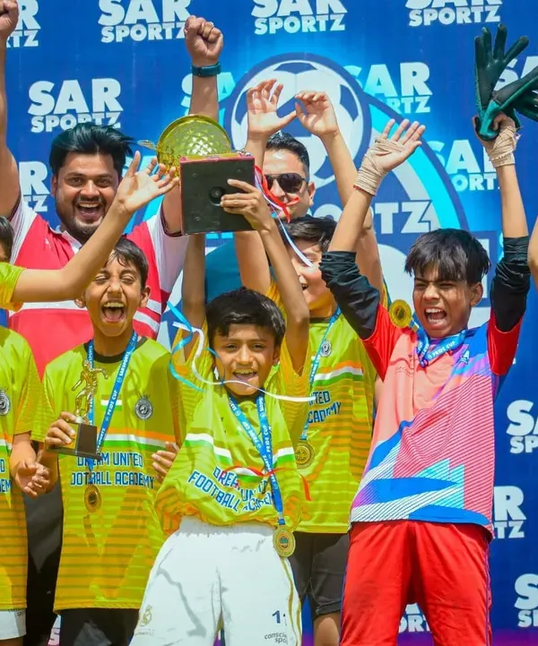 This is what pure joy and teamwork look like. Our young champions celebrating a hard-earned victory at the Pride Cup, lifting the trophy high.