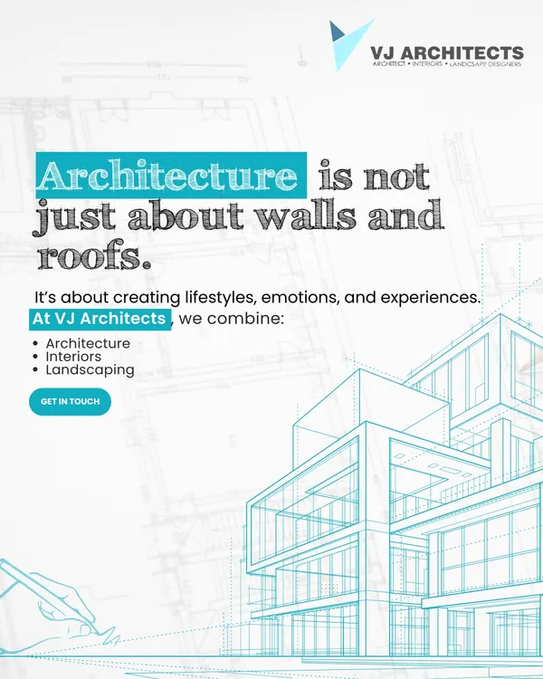 This graphic encapsulates our core belief. We go beyond structures to design holistic experiences by integrating architecture, interiors, and landscaping into a single, cohesive vision.