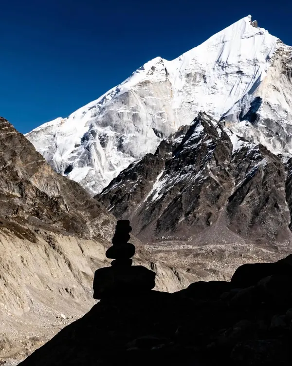 In the Himalayas, humble stacks of stones like this one are left by fellow travelers. They are quiet markers that say, "You are on the right path." This is how I see our spiritual journey. The path has been walked before, and through practice, we find our own way, guided by the wisdom of those who came before us.
