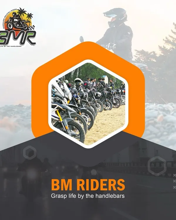 An introduction to who we are: Bangalore Malayali Riders. Our motto is simple: Grasp life by the handlebars.
