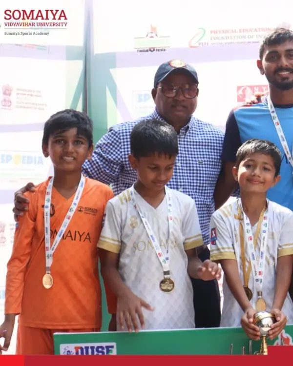Our U-9 and U-11 football teams are crowned champions. Here, our young athletes and coaches celebrate their victory at the DUSF Grassroots Football Fiesta.