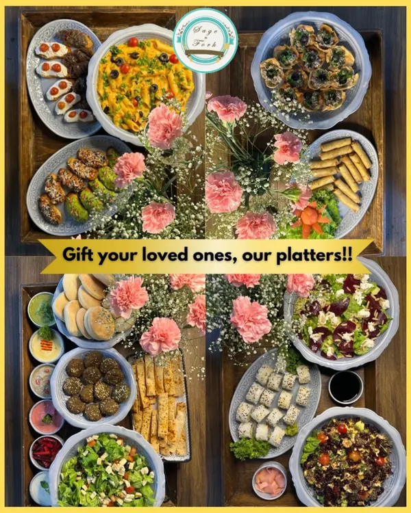 Gift your loved ones our stunning platters. This collage showcases the sheer variety we offer, from Italian and Lebanese spreads to Pan-Asian delights, all beautifully arranged and perfect for any celebration.