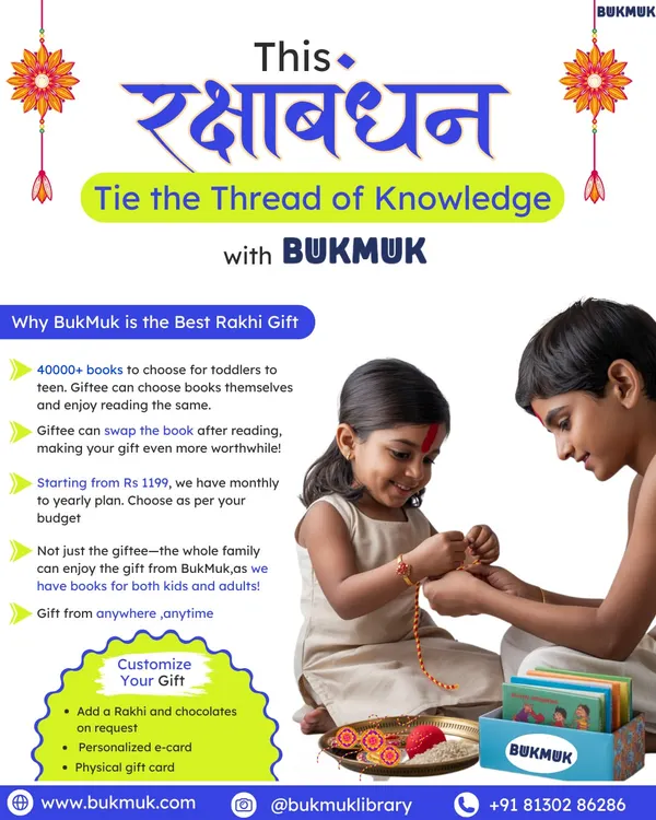 This Rakshabandhan, give the gift of knowledge. A Bukmuk subscription is the perfect present that keeps on giving, allowing the giftee to choose their own books and swap them all year long.