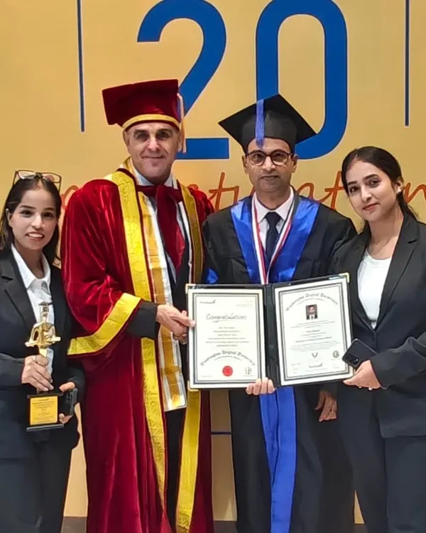I am humbled to have received an Honorary Doctorate from Washington Digital University for my contributions to Indian Classical Music. This recognition is a victory for our entire community, especially my students, whose dedication inspires me daily.