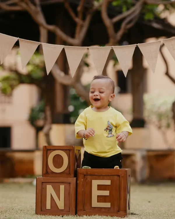The purest giggle from a one-year-old during his outdoor birthday shoot. Capturing these spontaneous moments of happiness is my favorite part of the job.