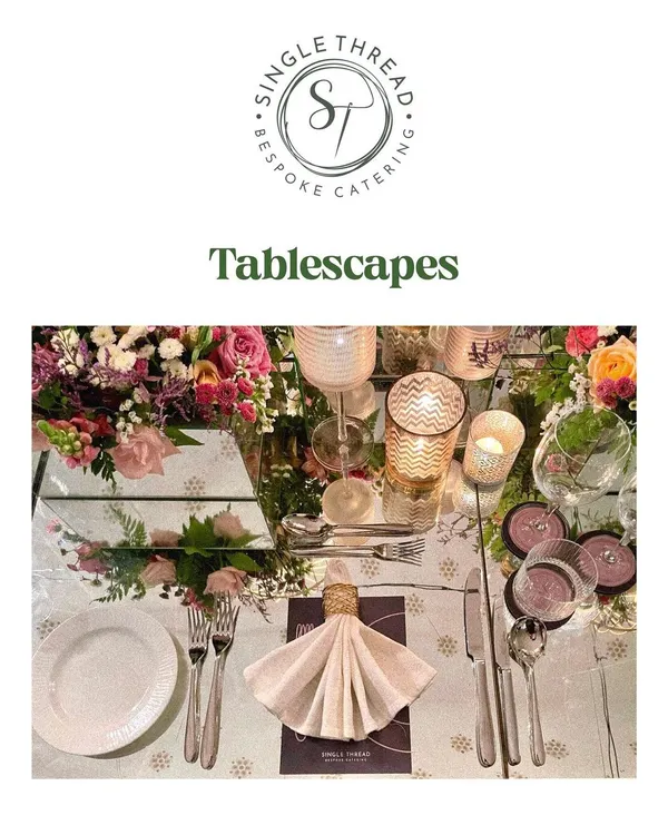 I treat every table as a canvas. This beautifully arranged tablescape features floral centerpieces, custom menus, and carefully chosen glassware to create an elegant dining experience.