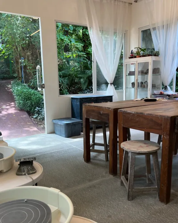 This is the space where I hope people can find a moment of peace and creativity. I set up the studio to be open and accessible, a true community space for art.