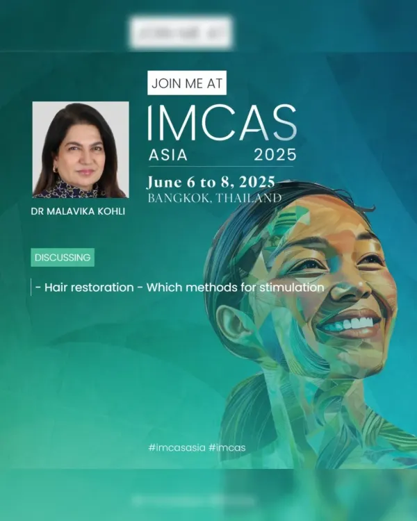 It is an honor to be invited to speak at IMCAS Asia, a leading global congress for aesthetic science. I look forward to sharing my insights on hair restoration, injectables, and energy-based devices with my esteemed colleagues.