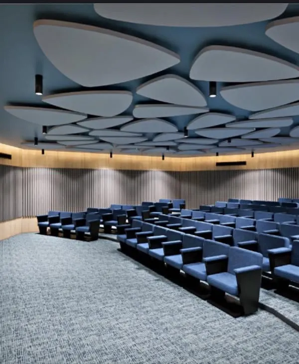 One of three auditoriums we designed for the Bhabha Atomic Research Centre (BARC) in Mumbai. This project required careful consideration of acoustics, sightlines, and integrated technology for a world-class facility.
