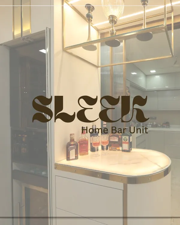 Relaxing in the evening becomes much more thrilling when your home bar looks this amazing. This collage shows a sleek, custom bar unit with integrated lighting and storage.