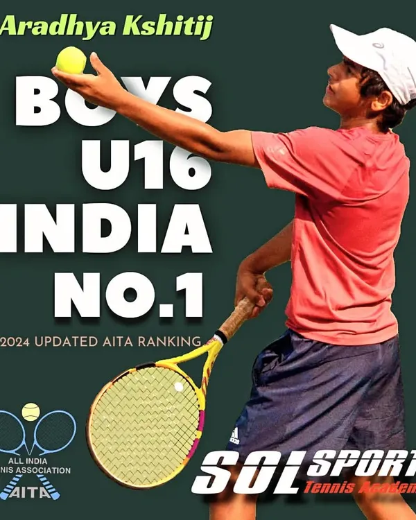 A moment of immense pride as Aradhya Kshitij achieves the rank of India's Number 1 player in the Boys U16 category. This is a reflection of his relentless dedication and our academy's commitment to nurturing top-tier national talent.