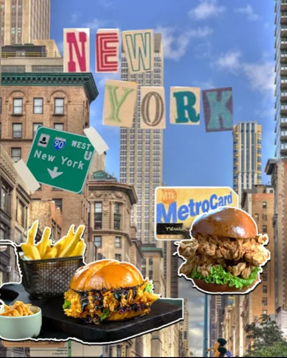 A taste of New York right here in Delhi. This collage celebrates my juicy smash burgers and crispy fries, bringing a bit of the Big Apple to your plate.