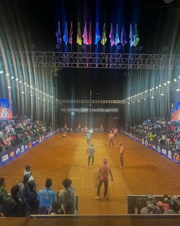 This is what a premier league event feels like. I built this entire arena for the DPL Season 13 cricket tournament, complete with massive trussing, broadcast-quality lighting, and seating for a huge crowd, creating an unforgettable atmosphere.