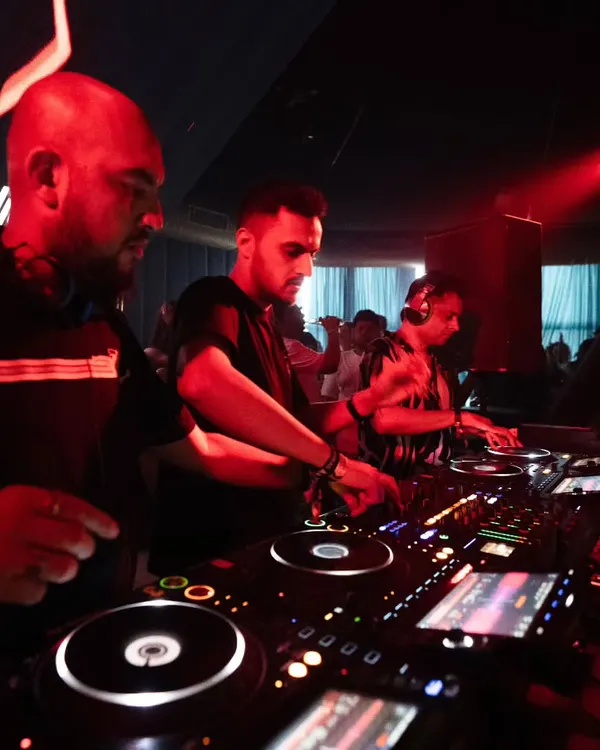 Three DJs, one mission: to keep the dance floor moving. A shot from a B2B set with Heliosphere, where we build on each other's selections to create a seamless musical story.