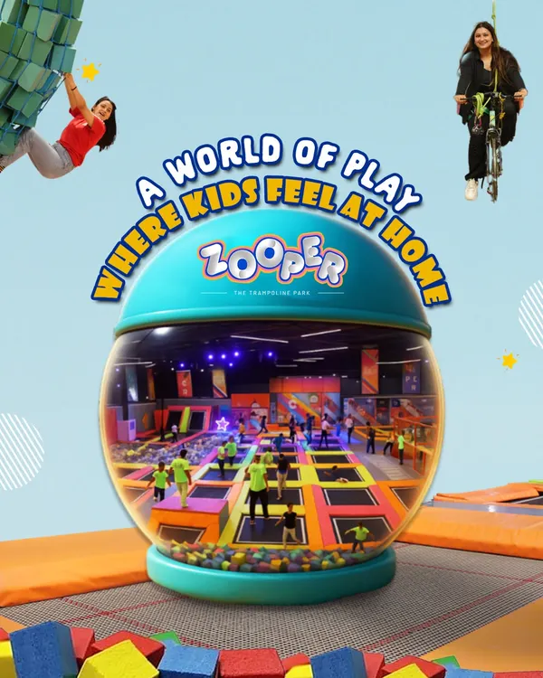 This is your world of play, all bottled up and ready to explode with fun. I’ve packed everything from trampolines to adventure courses so you can jump, climb, and feel at home.