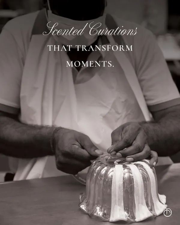 My team is passionate and dedicated. There’s joy in ensuring we send you our very best and a sense of gratification when you cherish our curations. This is a look at an artisan carefully finishing a glass vessel.
