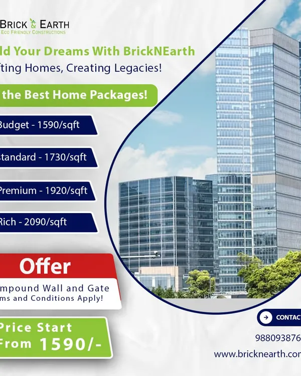 I offer several home construction packages to fit different budgets, starting from my Eco-Budget at 1590/sqft to the Eco-Rich at 2090/sqft. Each package uses quality materials and transparent pricing.