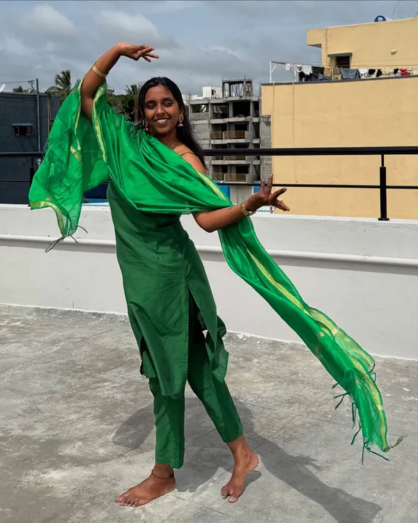 A happy, sunny day on the rooftop, just feeling the dance. This is me in my element, finding joy in movement wherever I am.