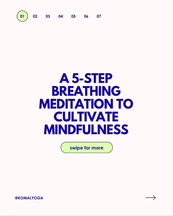 This is the title card for a simple, 5-step breathing meditation I created to help cultivate mindfulness. It is a perfect entry point for anyone looking to start a breathwork practice.