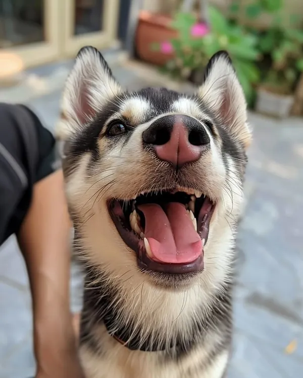 Look at that smile! Luna the Husky was an absolute joy to have with us, full of energy and affection.