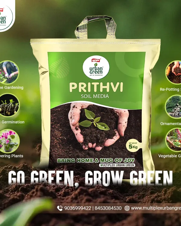 Our Prithvi Soil Media is versatile enough for every gardening need. Whether you're starting seeds, repotting ornamental plants, or growing vegetables on your terrace, this mix provides the ideal environment for healthy growth.