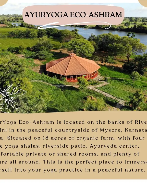 Welcome to AyurYoga Eco-Ashram, our serene home on the banks of the River Kabini. Situated on 18 acres of organic farmland, this is a place to disconnect from the noise and reconnect with yourself through the authentic practice of yoga and Ayurveda.