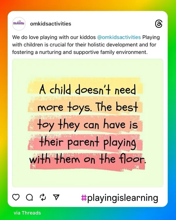 I strongly believe that the best toy a child can have is a parent playing with them. This quote reflects my philosophy that playing together is crucial for a child's holistic development and for fostering a nurturing family environment.