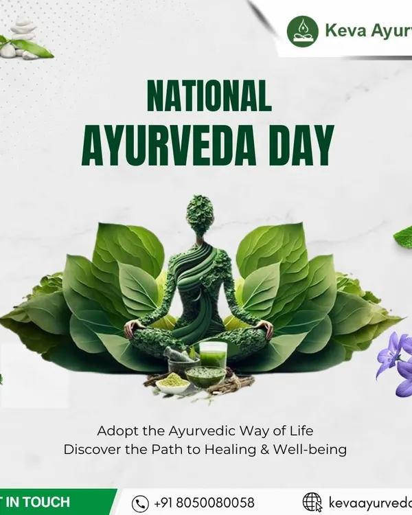 On National Ayurveda Day, we celebrate the path to healing and well-being. This visual invites everyone to adopt the Ayurvedic way of life and discover its ancient wisdom for modern health.
