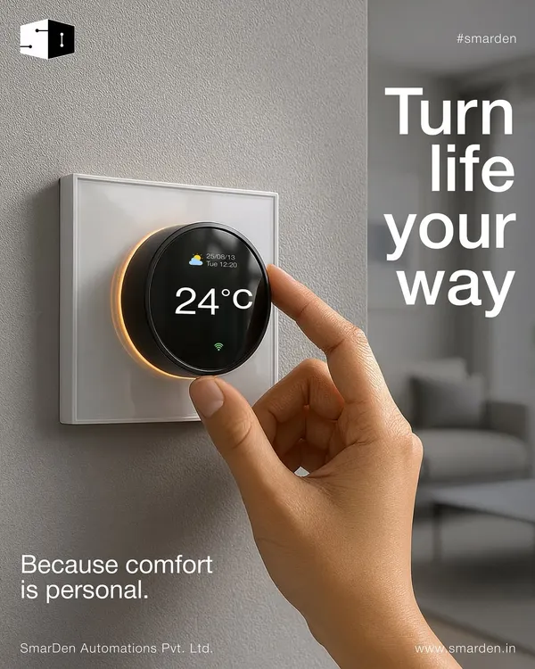 Turn life your way. Our smart thermostat and knob controller puts personal comfort at your fingertips. Adjust the temperature with a simple, satisfying turn.