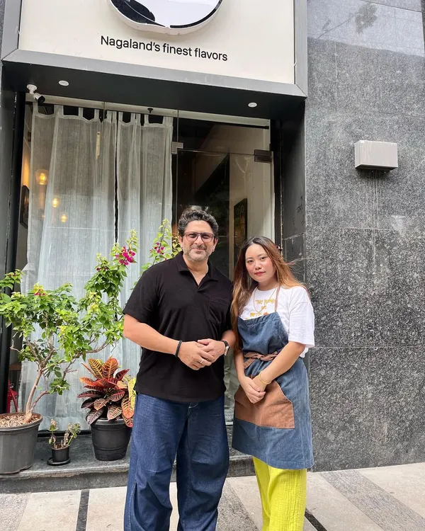 We were so thrilled to have Arshad Warsi visit our restaurant. Here he is with one of our founders outside Naga Belly, a truly memorable day for our team.